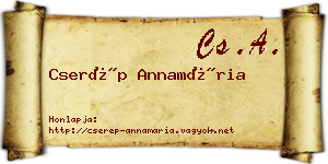Cserép Annamária névjegykártya